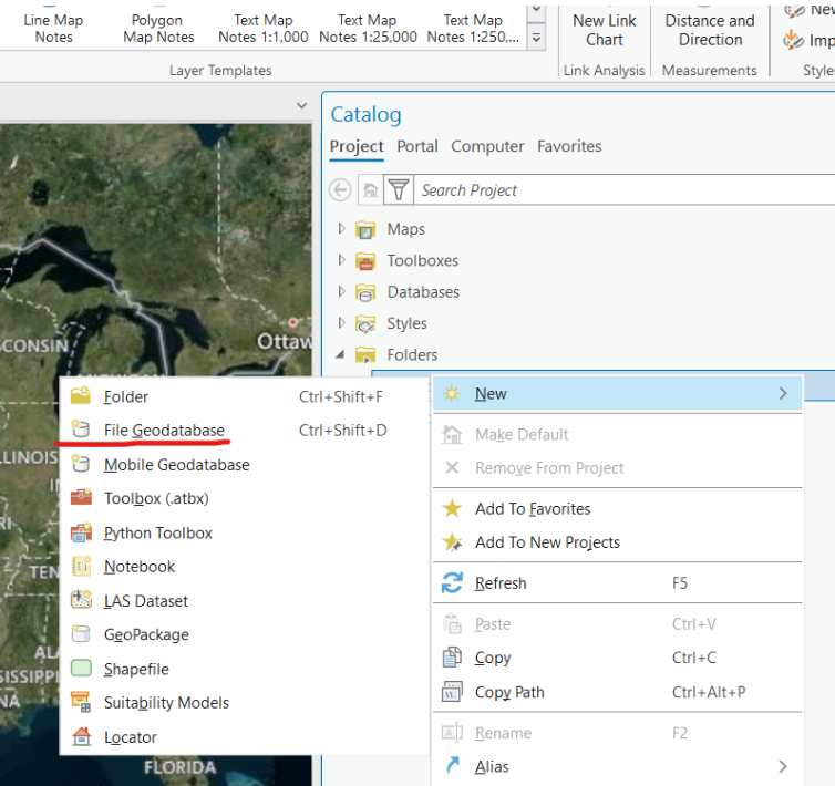 Create a File Geodatabase